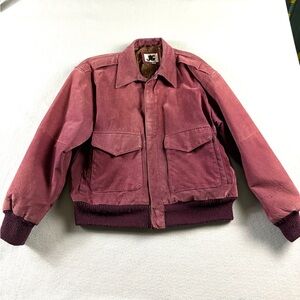 Vintage Men's JLC New York Leather Bomber Jacket